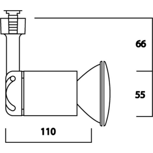 Spotlight Gasket+Track Adaptor 100W 240V White
