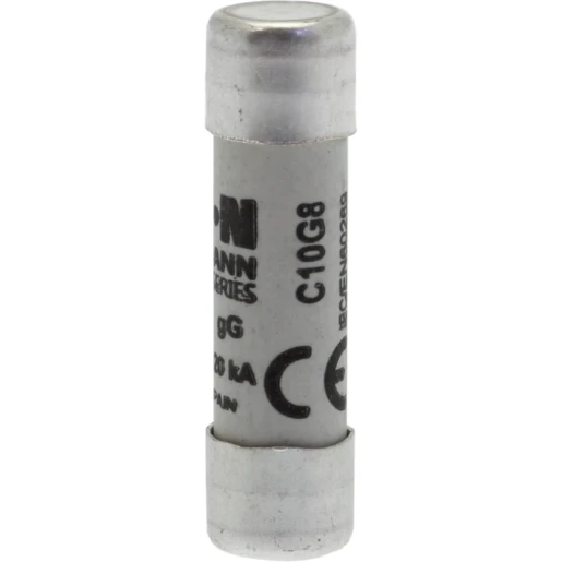 Fuse-link, low voltage, 8 A, AC 500 V, 120 kA, 10 x 38 mm, gL/gG, IEC