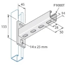 Cantilever Arm For P1000T Channel 41 x 41 Slotted 150mm Steel Hot Dipped Galvanised