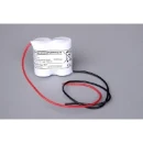 2.4V 4Ah Ni-Cd YU-Lite Emergency Lighting 2x D Battery Pack Flying Leads, No Connector Side-Side