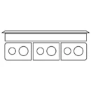 Box Floor Service 2 Compartment 85mm Separate Compartment