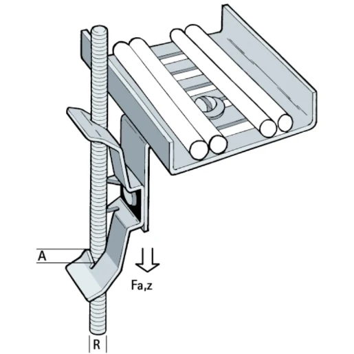 Clip Utility/Light Cable Tray Bracket Spring Steel Type