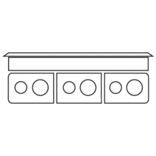 Box Floor Service 3Compartment 110mm Separate Compartment