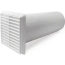 Wall Kit Round Pipe Grille&Spigot White