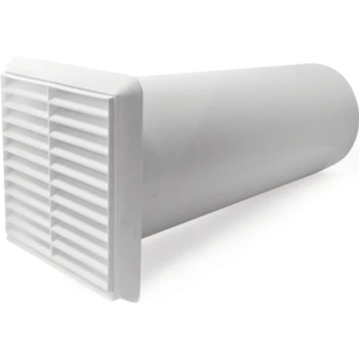 Wall Kit Round Pipe Grille&Spigot White