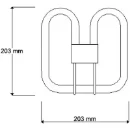 Lamp Compact Fluorescent 4 Pin Gr10Q 38W 240V White Square
