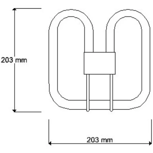 Lamp Compact Fluorescent 4 Pin Gr10Q 38W 240V White Square