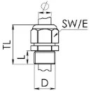 Cable Gland Glp20+ Eskv Gland Pack Locknuts M20+ Red Polyamide