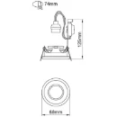 Showerlight GU10 Mains Halogen IP65 50W White W/O Lamp