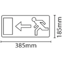Basics Polycarbonate Left Legend 385 x 185mm Green
