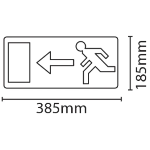Basics Polycarbonate Left Legend 385 x 185mm Green