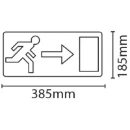 Basics Polycarbonate Right Legend 385 x 185mm Green