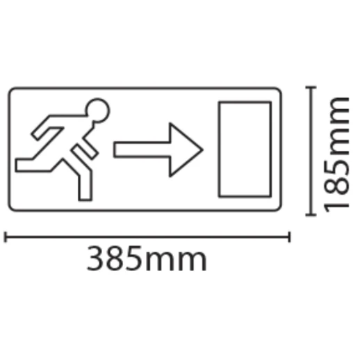 Basics Polycarbonate Right Legend 385 x 185mm Green