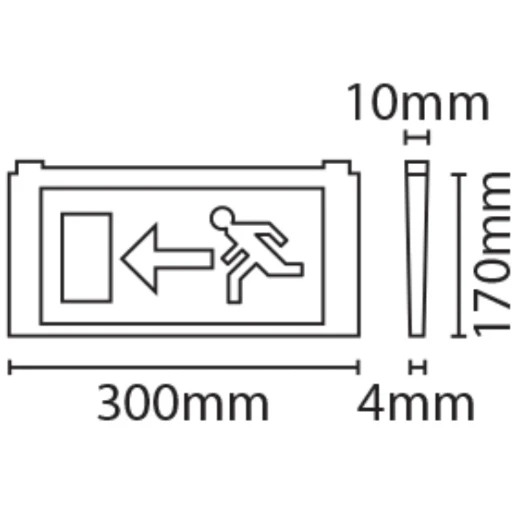Exit Sign c/w Diffuser