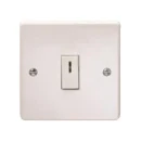 Plate Switch 1 Gang DP Key 20Ax White