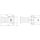 Plug 3P+N+E 6H 16A 400V 50/60Hz Red Halogen Free Plastic IP66/