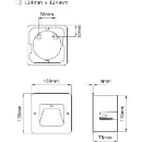 Wall Light Recessed 3.5W xanthracite 3000K Warm White LED
