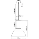 Pendant Clear Shade 26W 2150Lumen Alu 3000K Warm White Led