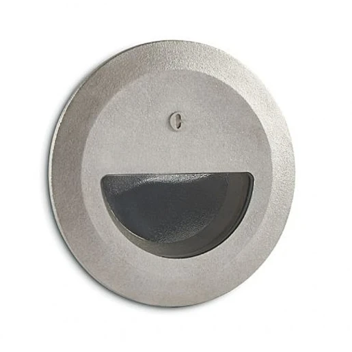 Wall Light Recessed Round Asymetrical 3000K LED IP67 2.6W 240V 50lm Stainless Steel