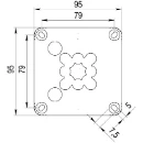 Junction Box Combi 407/Empty 95X95X60mm Polypropylene Grey IP66/6