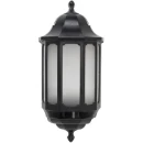 Lantern Half LED Mains 8.5W 388X182X115mm Black Opal