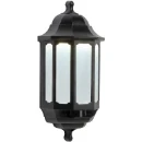Lantern Half LED Mains 8.5W 388X182X115mm Black Opal