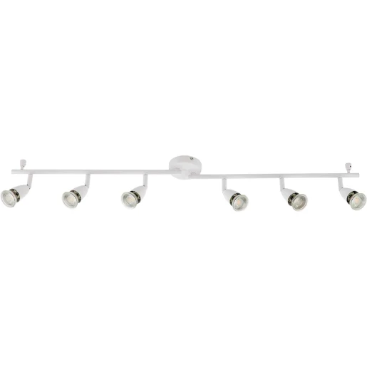 Spotlight Amalfi 6 Lighting Bar 960X90X160mm Gloss White 6X50W Gu10