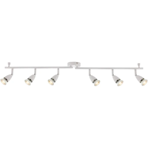 Spotlight Amalfi 6 Lighting Bar 960X90X160mm Gloss White 6X50W Gu10
