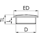 Stop End Emvs 25 M25 Brass Nickel Plated IP54