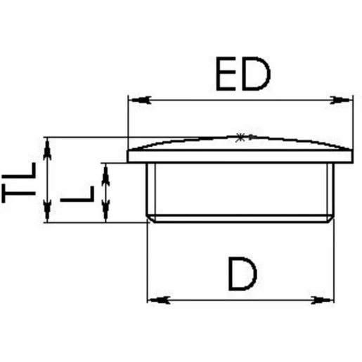 Stop End Emvs 25 M25 Brass Nickel Plated IP54