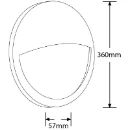 Bezel Fixed Downlight 360mm Black