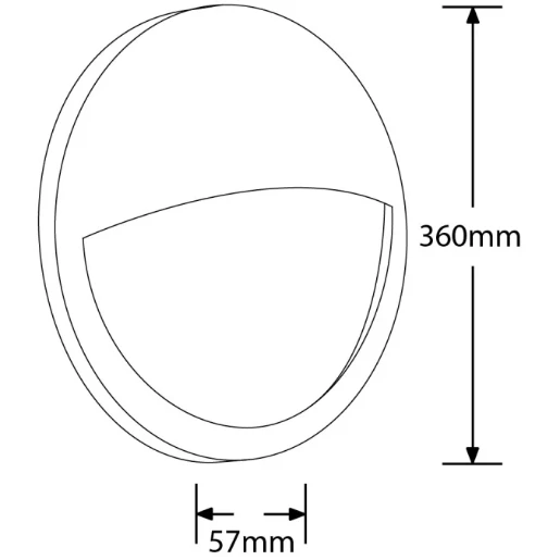 Bezel Fixed Downlight 360mm Black