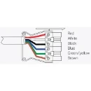 Lead 6P 6 Core Luminaire Extender 1.5mmx3M Lsf Black/Blue Coding