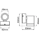 Wall Light Exterior Single LED 3000K IP65 5W 245Lm Anthra