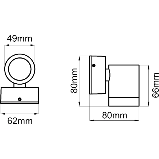 Wall Light Exterior Single LED 3000K IP65 5W 245Lm Anthra
