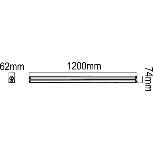 Batten x4S LED 4000K 4800lm 3Hr Emergency 40W 1200mm White