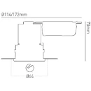 Downlight H2 Pro Elect Trim 45° Angle Beam 3000K