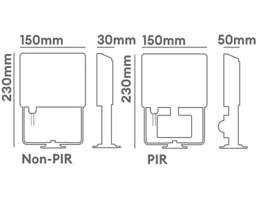 Collingwood FL02BPCS Collingwood FL02BPCS Floodlight 20W Colour Switchable IP65 PIR Denmans