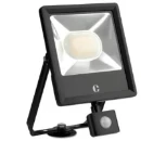 Floodlight Switchable PIR IP44 50W Black Tilt-Twist-Turn