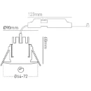 Downlight H2 Lite 55° 4000K LED Polished Chrome Mains Dim