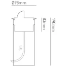Groundlight Gl034 Hooded 4000K 316 Stainless Steel Strut To Mains