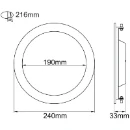 LED Panel Changeable Colour Temperature Round IP44 20W White