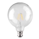 4.5w Dimmable Filament G125 Globe B22 CLEAR 2700K