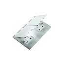 Essentials 23FLOOR2 Floor Socket Satin Steel 2 Gang Unswitched 13A