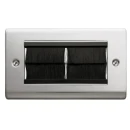 Designa 23BRUSH2 2 Gang Brush Plate Satin Steel