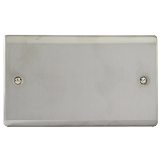 Designa 23BP2 2 Gang Blank Plate Satin Steel