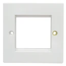 Essentials 11FACE2MOD 1 Gang 2 Euro Module Grid Plate White