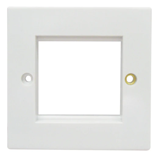 Essentials 11FACE2MOD 1 Gang 2 Euro Module Grid Plate White