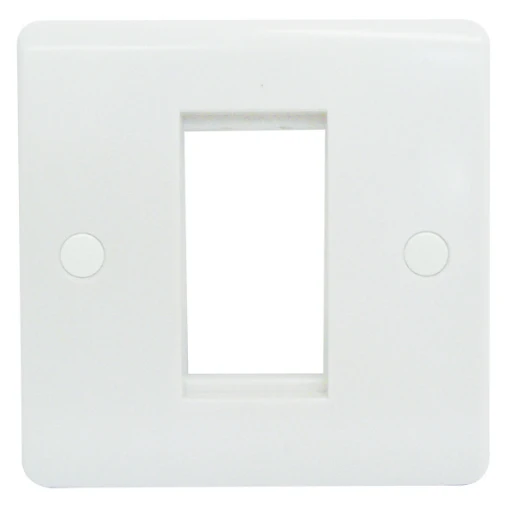 Designa 21FACE1MOD 1 Gang 1 Euro Module Grid Plate White