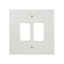 Designa 21FACE2MOD 1 Gang 2 Euro Module Grid Plate White